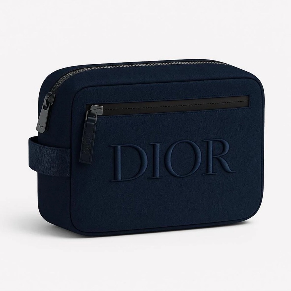 Dior Men's Deep Blue Toiletry Bag - Picture 1 of 1